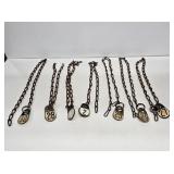 Vintage Cattle Ear Tags with Chains