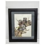 1981 Jim Oliver "Screech Owls" Framed Print