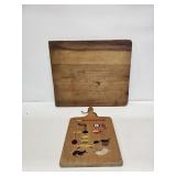 2 Primitive Antique Wooden Cutting Boards