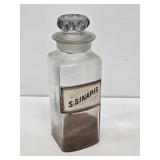 Early Apothecary Bottle with Original Label