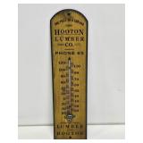 Early Hooton Lumber Co. Wooden Thermometer