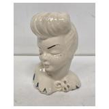 Vintage 7" Glamour Girl Head Vase