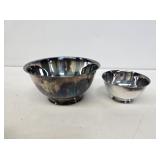 2 Small Paul Revere Silverplate Bowls