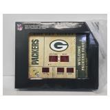 NIB NFL Green Bay Packers Scoreboard Clock
