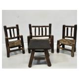 Miniature Folk Art Doll Furniture