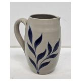 Williamsburg Pottery Blue Decorated Pitcher