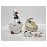 Goose Cookie Jars and S&P Shakers