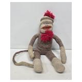 Vintage Sock Monkey Stuffed Toy Doll