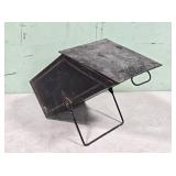 Early Metal Victorian Coal Hod with Old Paint
