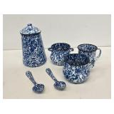 Blue & White Graniteware Items