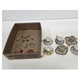 Vintage Tea Cup Christmas Ornaments & Jewelry