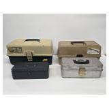 4 Vintage Tackle Boxes