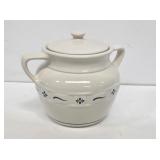Longaberger Pottery Woven Traditions Cookie Jar