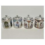 4 Piece China Canister Set