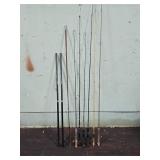 Assorted Fishing Rods and Cane Poles
