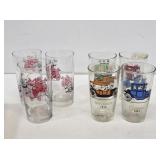 Vintage Decorated Glass Tumblers