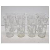 Vintage Stagecoach & Buggy Decorated Glasses