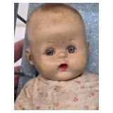 Vintage Effanbee "Tiny Tubber" Doll with Crib