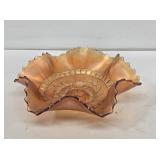 Marigold Carnival Ruffled Edge Bowl