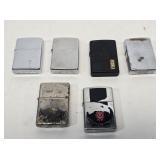 6 Vintage Zippo Lighters