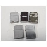 5 Zippo Lighters