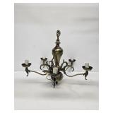 Brass 5 Arm Chandelier