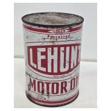 Lehunt Motor Oil 1 Quart Metal Can