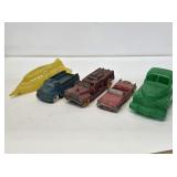 Early Plastic & Rubber Car and Truck Toys