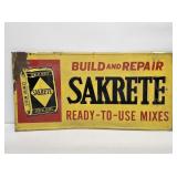 Sakrete Embossed Metal Advertising Sign