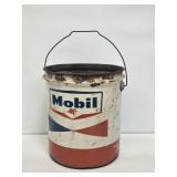 Mobil 5 Gallon Grease Can with Pegasus