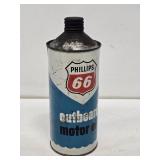 Phillips 66 Outboard Oil 1 Quart Cone Top Can