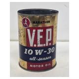Marathon V.E.P Motor Oil 1 Quart Metal Can