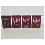 4 Velvet Pocket Tobacco Tins