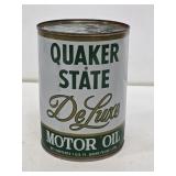 NOS Quaker State DeLuxe Motor Oil 1 Quart Can