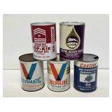 (5) 1 Quart Composite Oil Cans