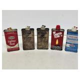 5 Metal Handy Oiler Cans