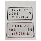 2 Virginia Fishing License Plates