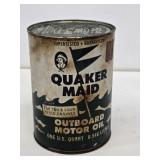 NOS Quaker Maid Outboard Motor Oil Composite Can