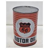 Phillips 66 Motor Oil 1 Quart Metal Can