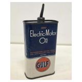 Gulf Electric Motor Oil Lead Top 1/2 Pint Can