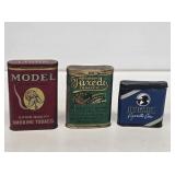 3 Early Pocket Tobacco Tins