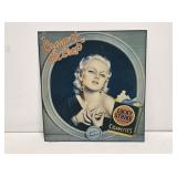 Lucky Strike Cigarettes "Jean Harlow" Metal Sign