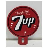 7-Up Soda Enameled License Plate Topper