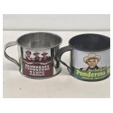 Ponderosa Ranch Souvenir Metal Cups