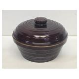 Mar Crest Brown Stoneware Covered Bowl