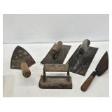 Assorted Wooden Handle Concrete Tools