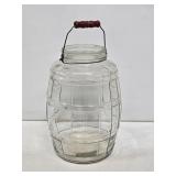 Large Glass Barrel Pickle Jar