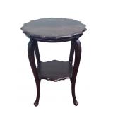 Oak Scalloped Top Lamp Table