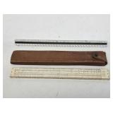 Early Slide Rule with Sheathe & Drafting Ruler