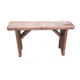 Primitive Wooden Crock Bench